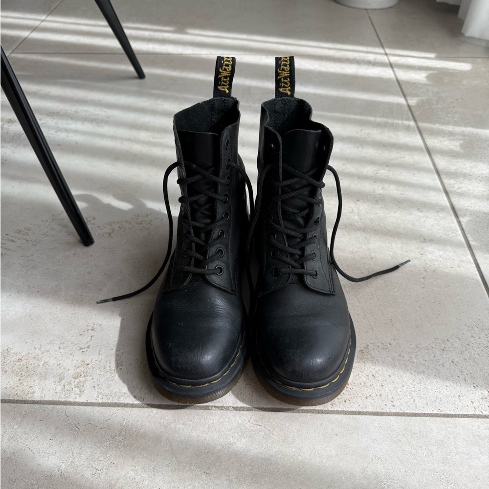 Dr. Martens Black Combat Boots Lace-Up